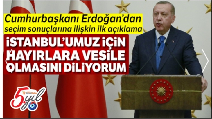 Cumhurbaşkanı Erdoğan'dan Seçim Sonuçlarına İlişkin İlk Açıklama