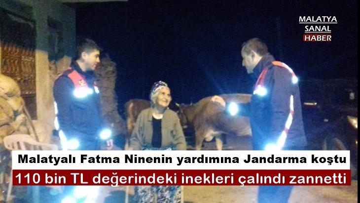 Malatyalı Fatma Ninenin yardımına Jandarma koştu