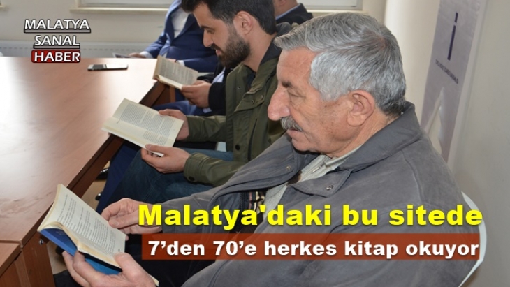 Malatya'daki bu sitede 7’den 70’e herkes kitap okuyor