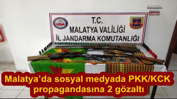 Malatya’da sosyal medyada PKK/KCK   propagandasına 2 gözaltı