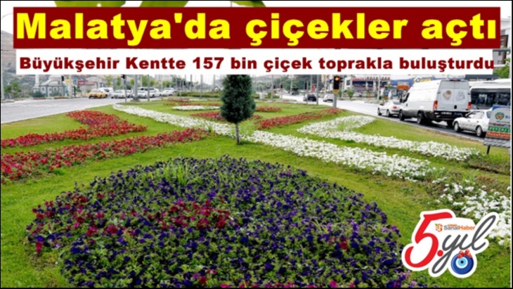 Büyükşehir Kentte 157 bin çiçek toprakla buluşturdu