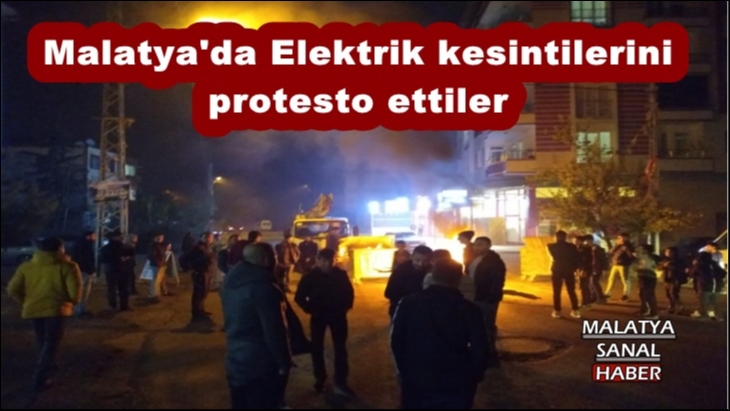 Malatya'da Elektrik kesintilerini protesto ettiler