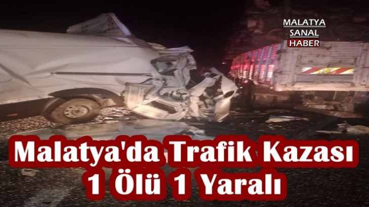 Malatya'da Trafik Kazası  1 Ölü 1 Yaralı