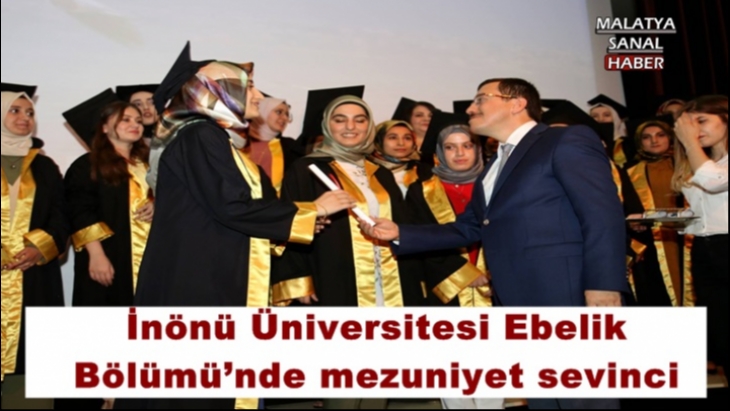 İnönü Üniversitesi Ebelik Bölümü’nde mezuniyet sevinci