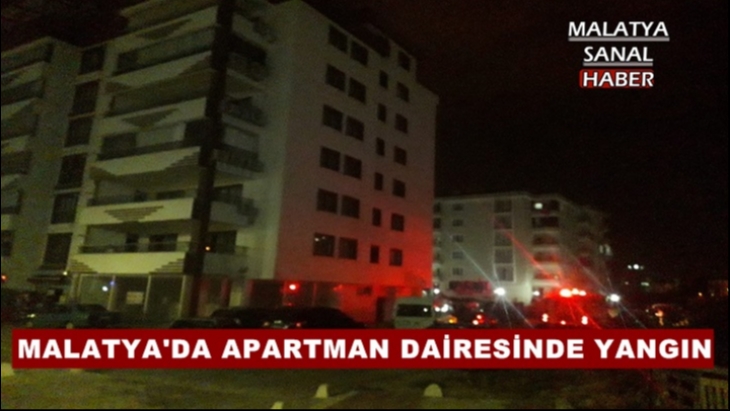 Malatya'da Apartman Dairesinde Yangın