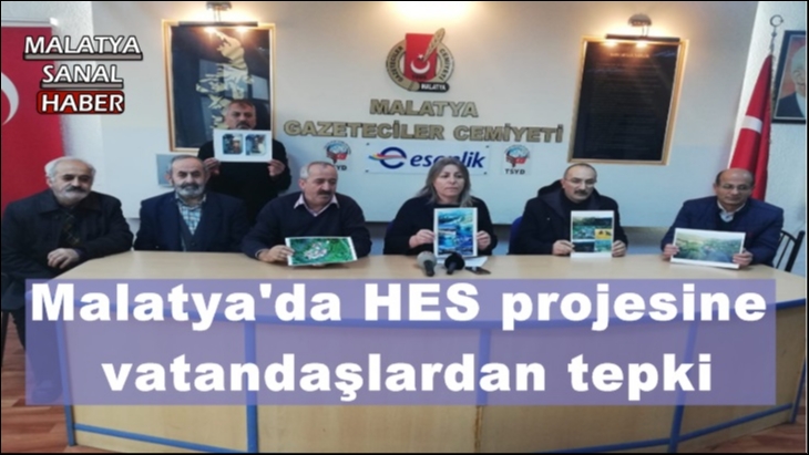 Malatya'da HES projesine  vatandaşlardan tepki