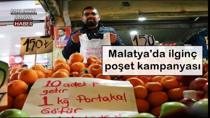 Malatya'da ilginç poşet kampanyası