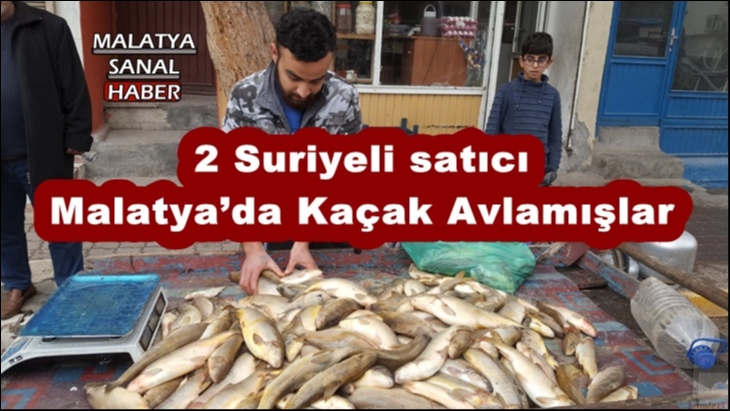 2 Suriyeli satıcı  Malatya’da Kaçak Avlamışlar