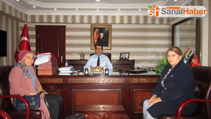 MHP'li Başkan Asiye Bulundu, Kaymakam Köksal'ı ziyaret etti