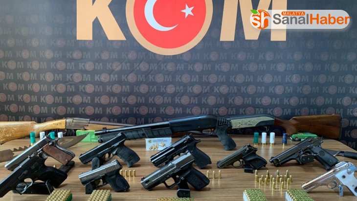 Malatya'da silah ticaretinden 14 gözaltı