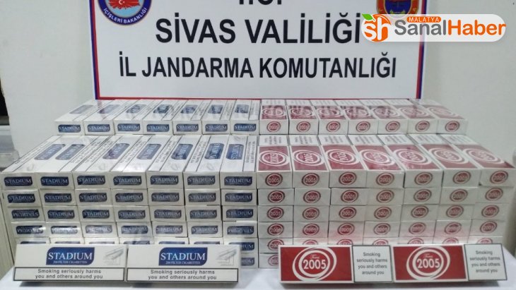 Sivas'ta 17 bin 670 paket kaçak sigara ele geçirildi