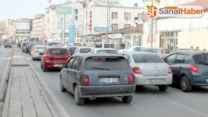 Sivas'ta araç sayısı arttı