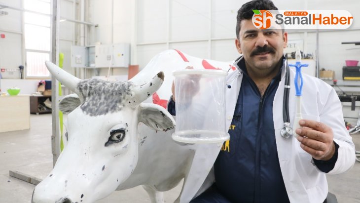 Sivas'ta bir veteriner hekim, ineklerin karında gaz ve sıvı birikimini ortadan kaldıran ürün geliştirdi