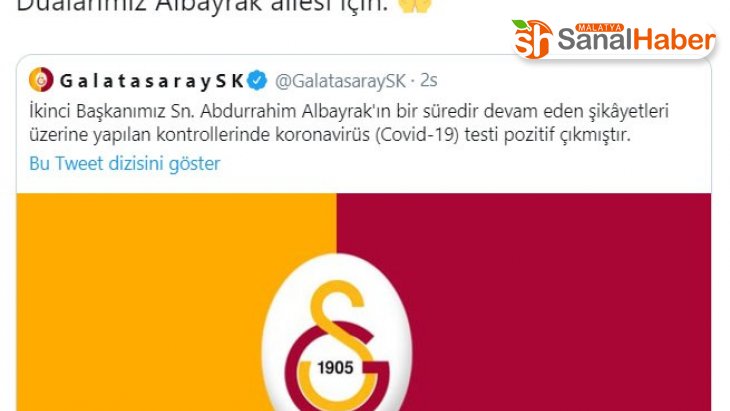 Sivasspor'dan Galatasaray'a geçmiş olsun mesajı