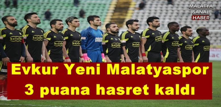 Evkur Yeni Malatyaspor 3 puana hasret kaldı