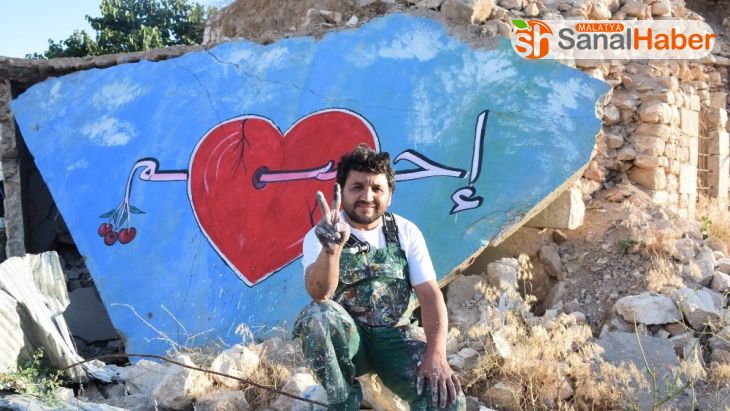Suriyeli grafiti sanatçısı savaşın izlerini fırça darbeleriyle siliyor