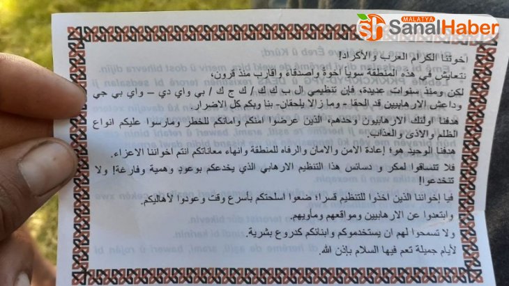 Tel Abyad'da Arapça ve Kürtçe broşürler dağıtıldı