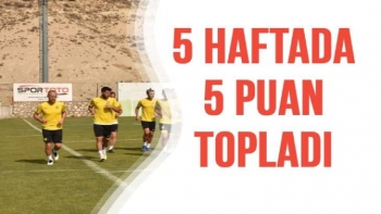 Yeni Malatyaspor 5 haftada 5 puan topladı