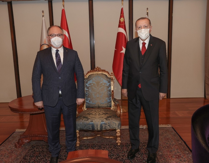 Başkan Bilgin Cumhurbaşkanı Erdoğan ile bir araya geldi
