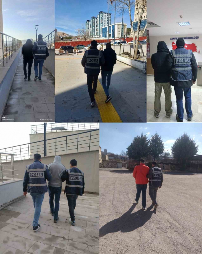 Elazığda kesinleşmiş hapis cezası bulunan 17 zanlı yakalandı
