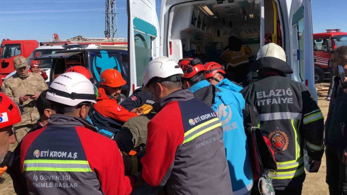 Elazığda maden ocağında göçük: 3 işçi kurtarıldı, 1 işçi göçük altında
