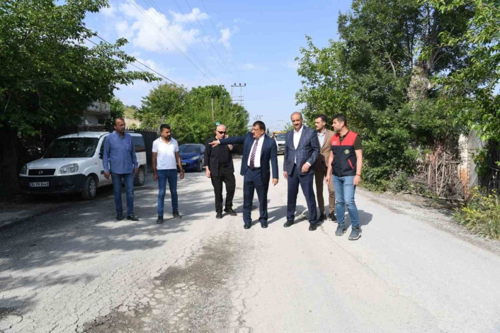 Gürkan, Orduzu Kaldırım Mahallesinde yol çalışmalarını inceledi
