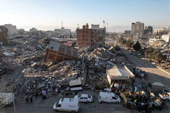 Kahramanmaraş depremin 10´uncu gününde havadan görüntülendi
