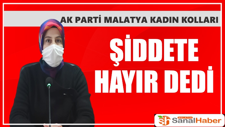 Malatya AK Parti kadın kolları şiddete hayır dedi